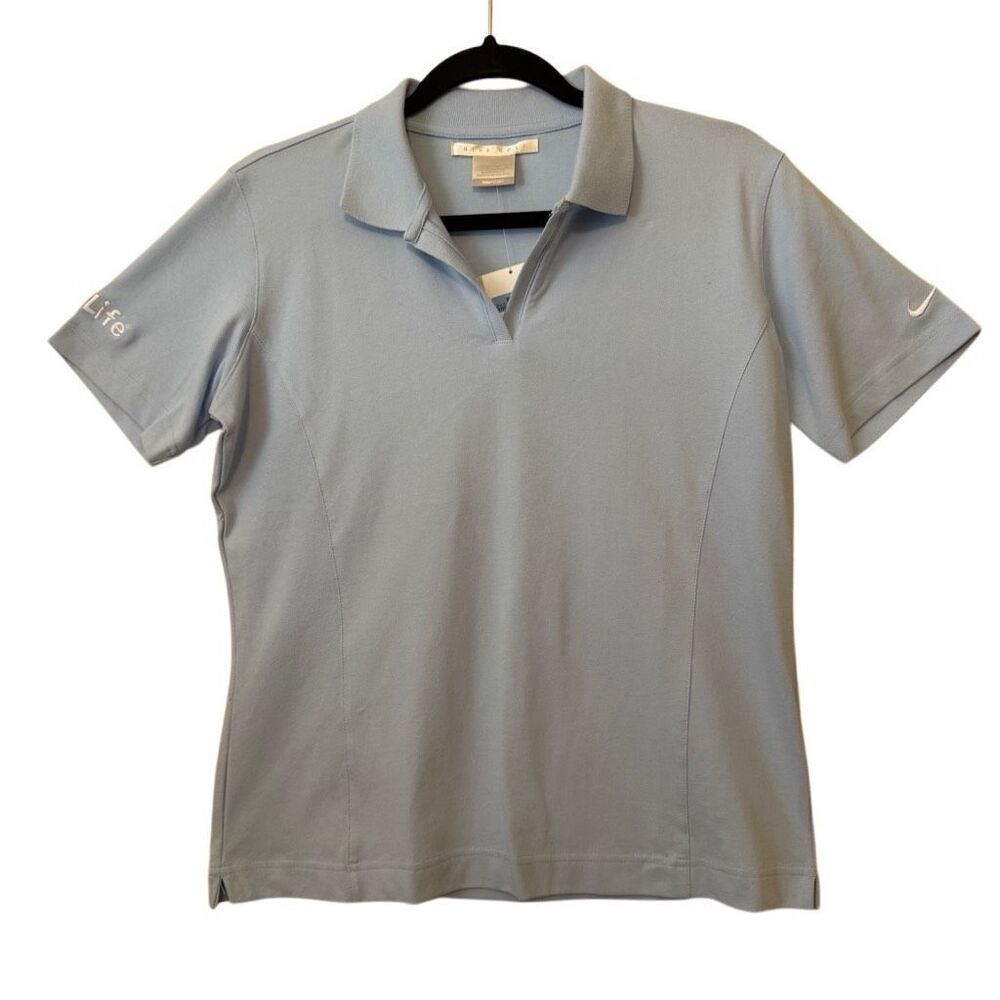 Nike Fit Dry Baby Blue Golf Polo Size M Golf, Vacation